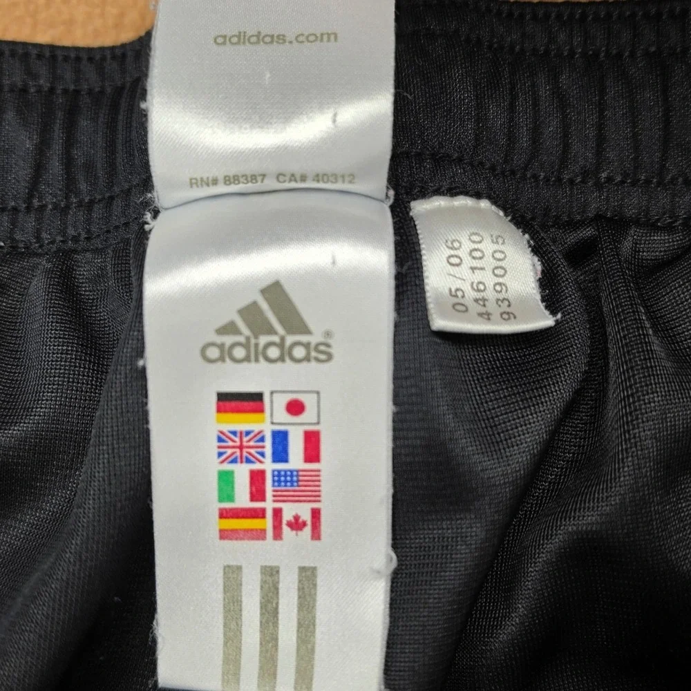 Adidas Track Pants Black Green 3 Stripe Y2K 446100 05/06 Mens M